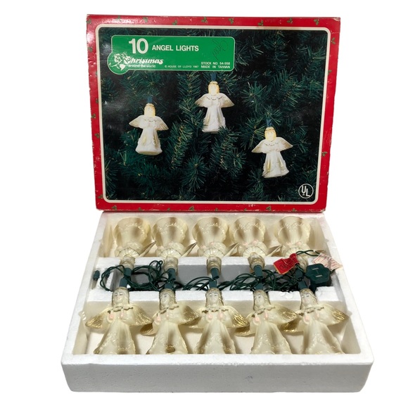 Vintage House of Lloyd 1987 Christmas Around the World 10 Angel Lights #54-558 - Picture 2 of 10